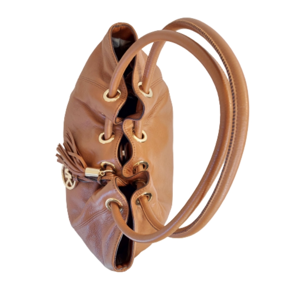 Michael Kors Tan Leather Ring Tassel Tote - Picture 6 of 16